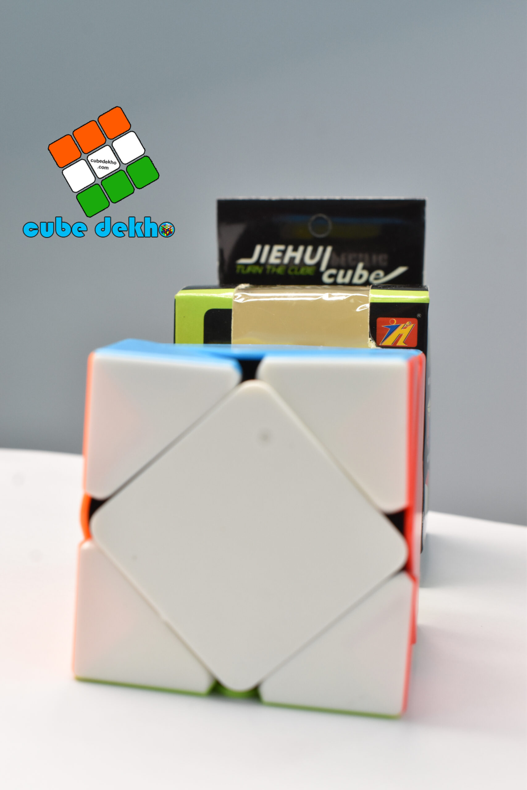 Skewb  stickerless brainstorming multi colour cube